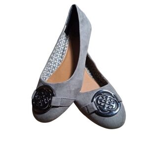 Daisy Fuentes Grey Ruby Ballet Flats Women's size 7‎ Casual Office Comfy Shoes